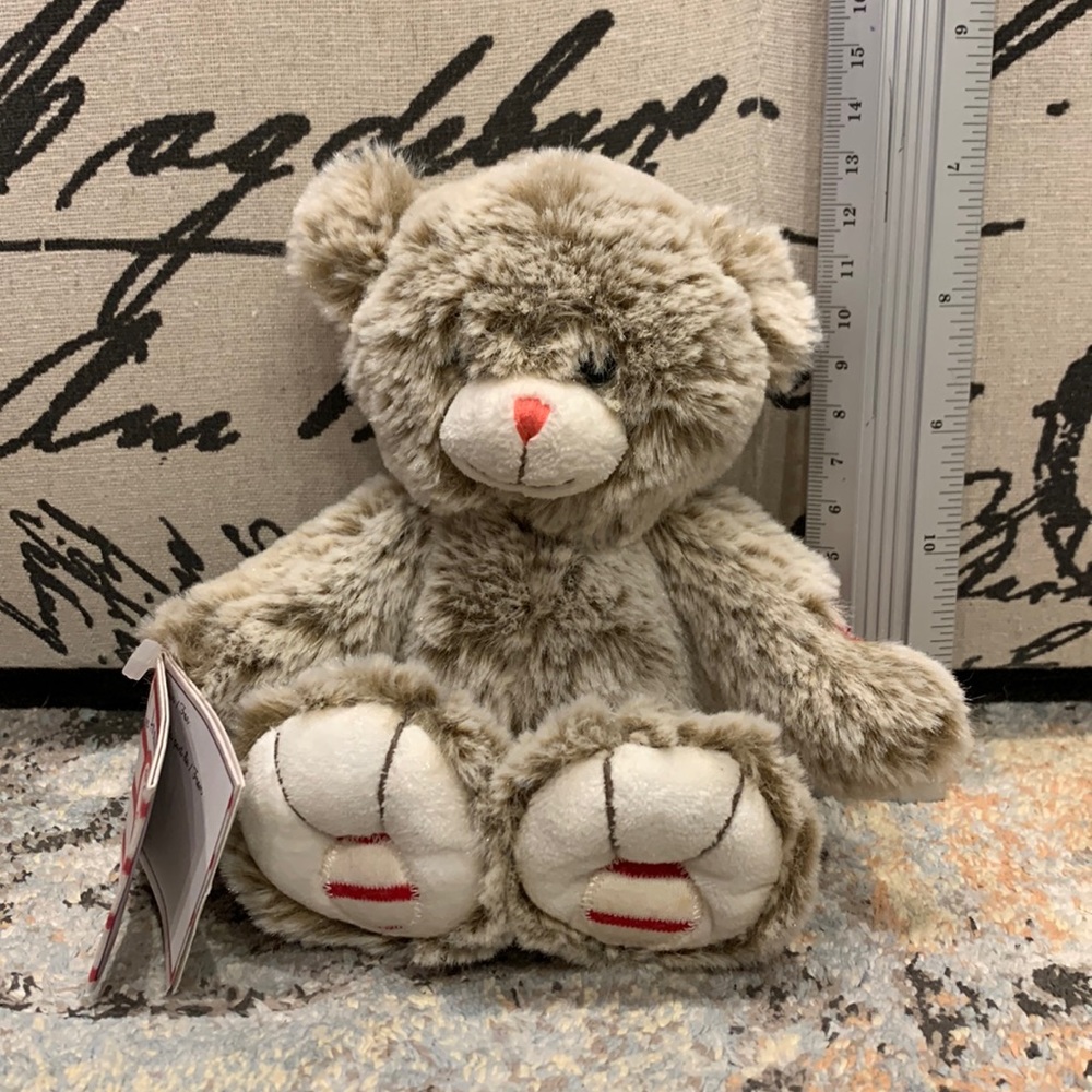 Tiny Teddy Bear Stuffed Animal; 12cm tall; St Valentine Day gift